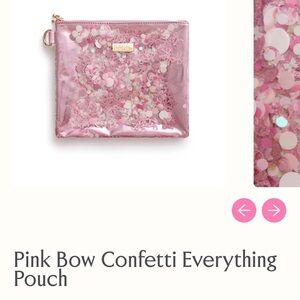 Packed Party Pink Bow Confetti Everything Pouch